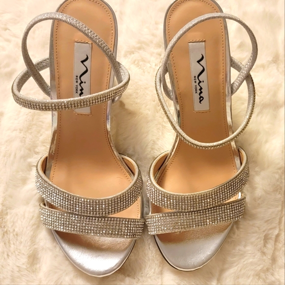 Nina Shoes - Nina Sara Glitter Sandals, New in the Box, Size 6.5